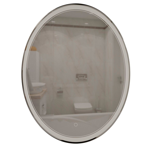 Зеркало MIXLINE, Дора, 700*900, ШВ овал, сенсорный выключатель, светодиодная подсветка