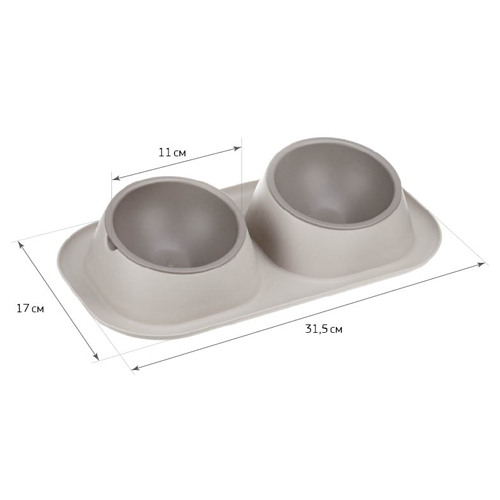 Миска для животных IDEA ТВИКС МИНИ М 1812, капучино