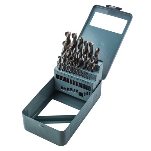 Набор сверл по металлу цилиндрический хвостовик 1-13 мм 25 шт Барракуда стальной кейс, 1/25