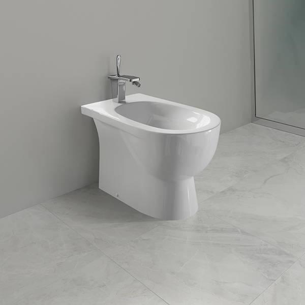 Биде "Арт" напольное (подходит крепеж для скрытого монтажа) (Sanita Luxe)