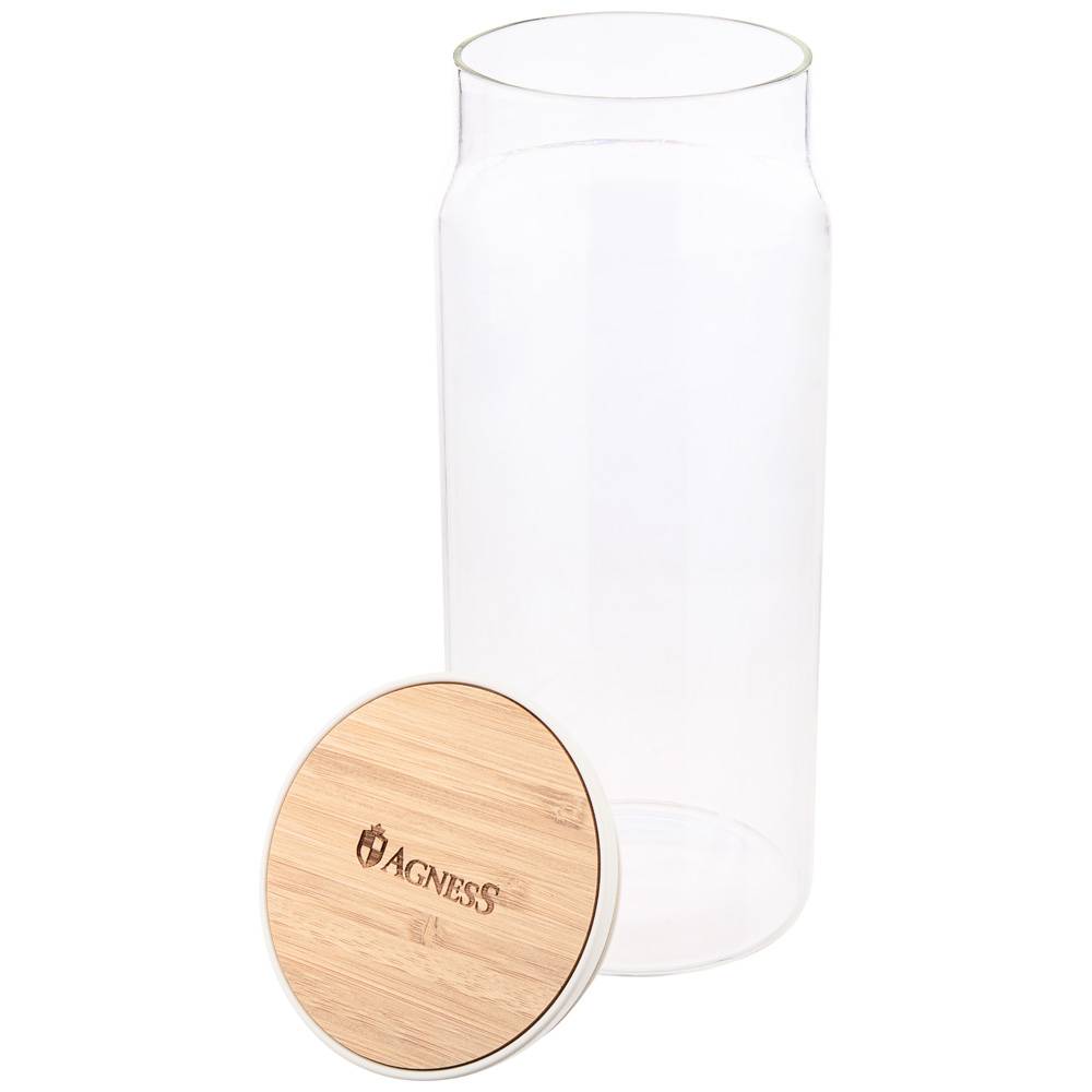 ЕМКОСТЬ ДЛЯ ПИЩЕВЫХ ПРОДУКТОВ AGNESS, NATIVE, D=9.45СМ H=22.8СМ, 1100 МЛ