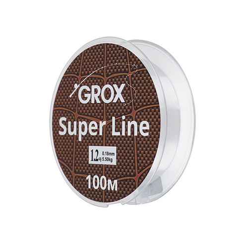 Леска GROX Super Line Универсальная 0,18х100м, 5,5кг 1/500