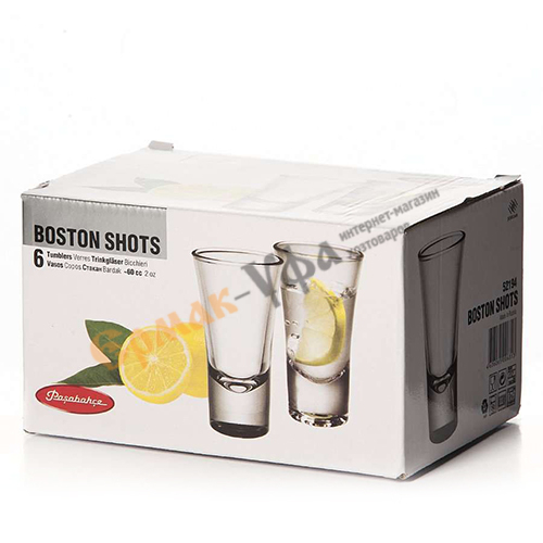 Стопка 60мл, рюмка, БОСТОН ШОТ 6шт/уп Pasabahce, 52194В, 1/12
