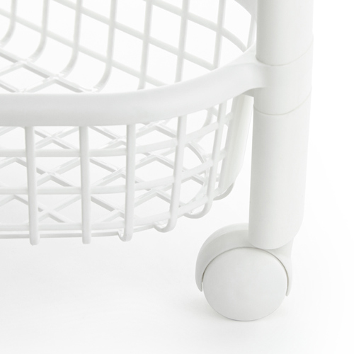 Полка универсальная угловая ЕВРО на колесах, 4 секции, белый, 1/6