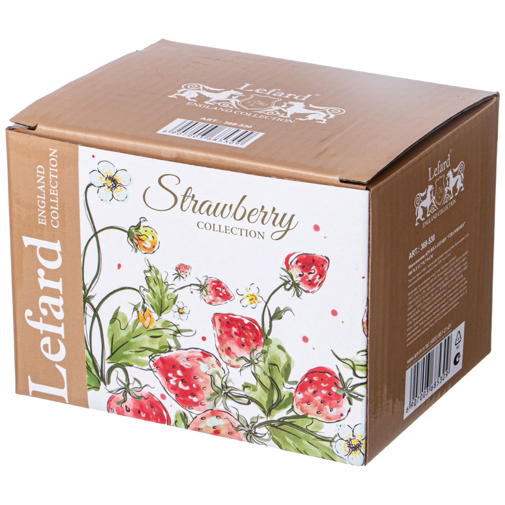 КРУЖКА LEFARD, STRAWBERRY, 400 МЛ 13, 7*9, 7*9 СМ, КОР=24ШТ.