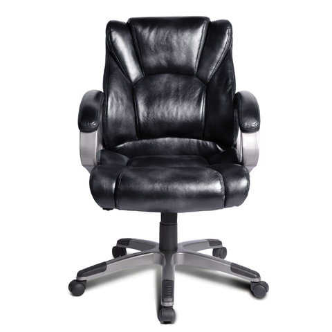 Кресло офисное BRABIX, Eldorado EX-504,  экокожа, черное, 530874