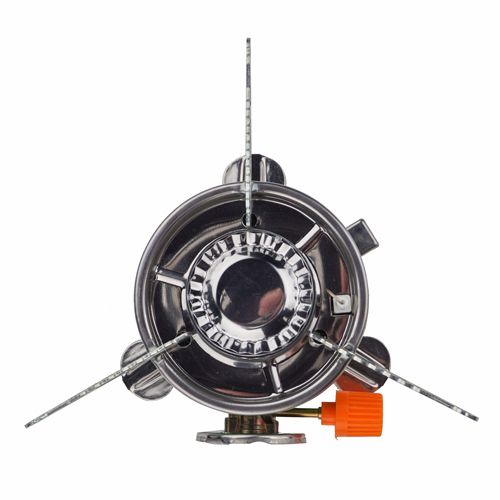 Плитка газовая с цанговым захватом, складная, с пьезоподжигом 13*13*12 см, 202small, 1/50