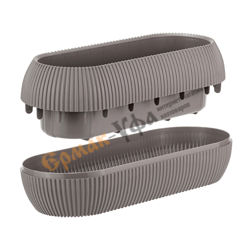 Горшок для цветов Пиканто 1,3л овальный, французский серый, 1/12