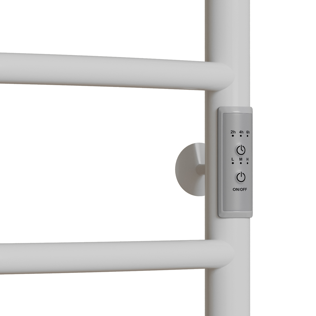 Полотенцесушитель MIXLINE CAPELLA 80х50, таймер, 253 Вт, 6 перекладин электрический БЕЛЫЙ