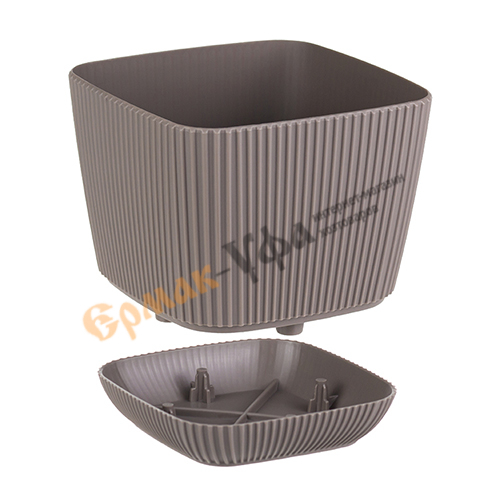 Горшок для цветов Пиканто d-110х110 мм 0,65л, французский серый, 1/18