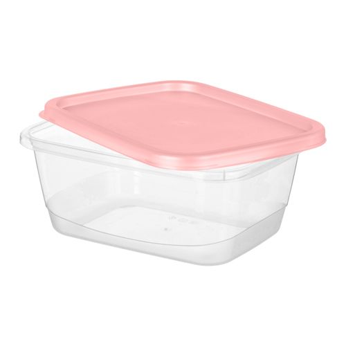 Контейнер для продуктов 0.5 л Homver 223151908/04, прямоугольный, розовый