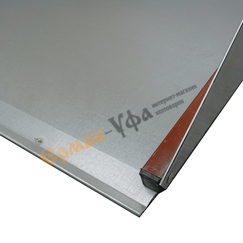Движок-скрепер для уборки снега 650х600 мм металлический с ребром Экон. 1/1