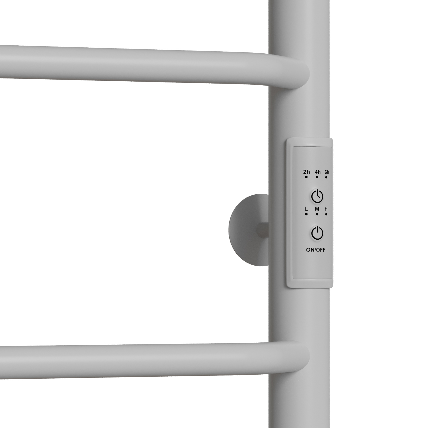 Полотенцесушитель MIXLINE MIRA 60х50, таймер, 201 Вт, 4 перекладины электрический БЕЛЫЙ