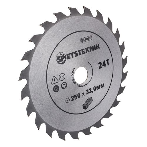 Диск пильный по дереву SPETSTEXNIK 250*32. 0*24T, 1/25/50
