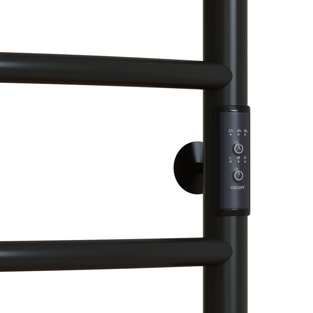 Полотенцесушитель MIXLINE CAPELLA 80х50, таймер, 253 Вт, 6 перекладин электрический ЧЕРНЫЙ