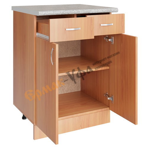 Стол разделочный 60 ЛДСП, ольха, 2 ящика, 1/1