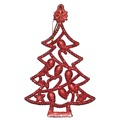 Украшение елочное Brilliante Елочка 20см, 1шт в пакете, красный, 18R419-52, /1/180