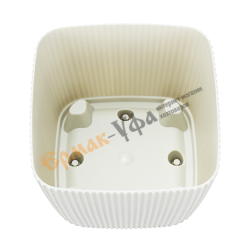 Горшок для цветов Пиканто d-110х110 мм 0,65л, белый ротанг, 1/18