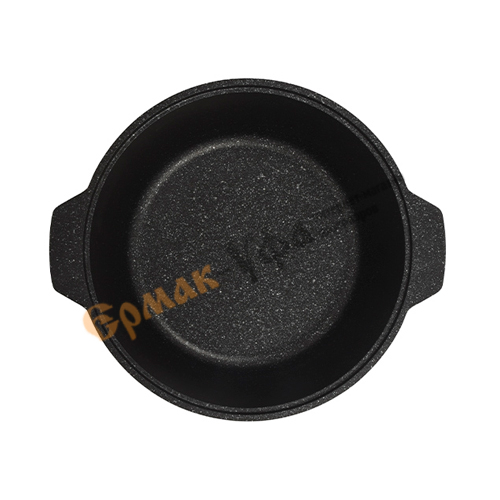 Кастрюля жаровня 4,0 л со стеклянной крышкой, АП жмт42а KUKMARA, темный мрамор, 1/4