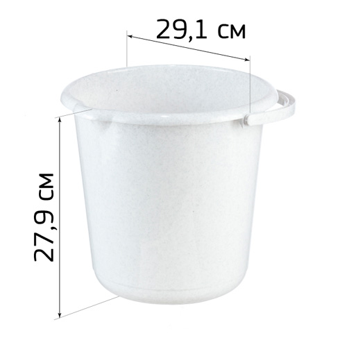 Ведро 10 л IDEA М 2430, мраморный