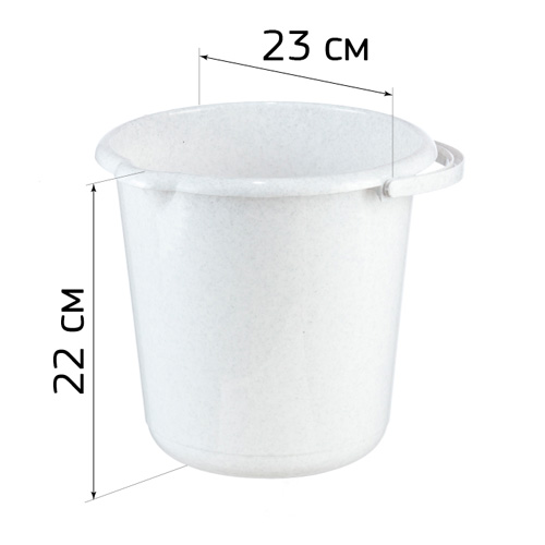 Ведро 5 л IDEA 2429, мраморное