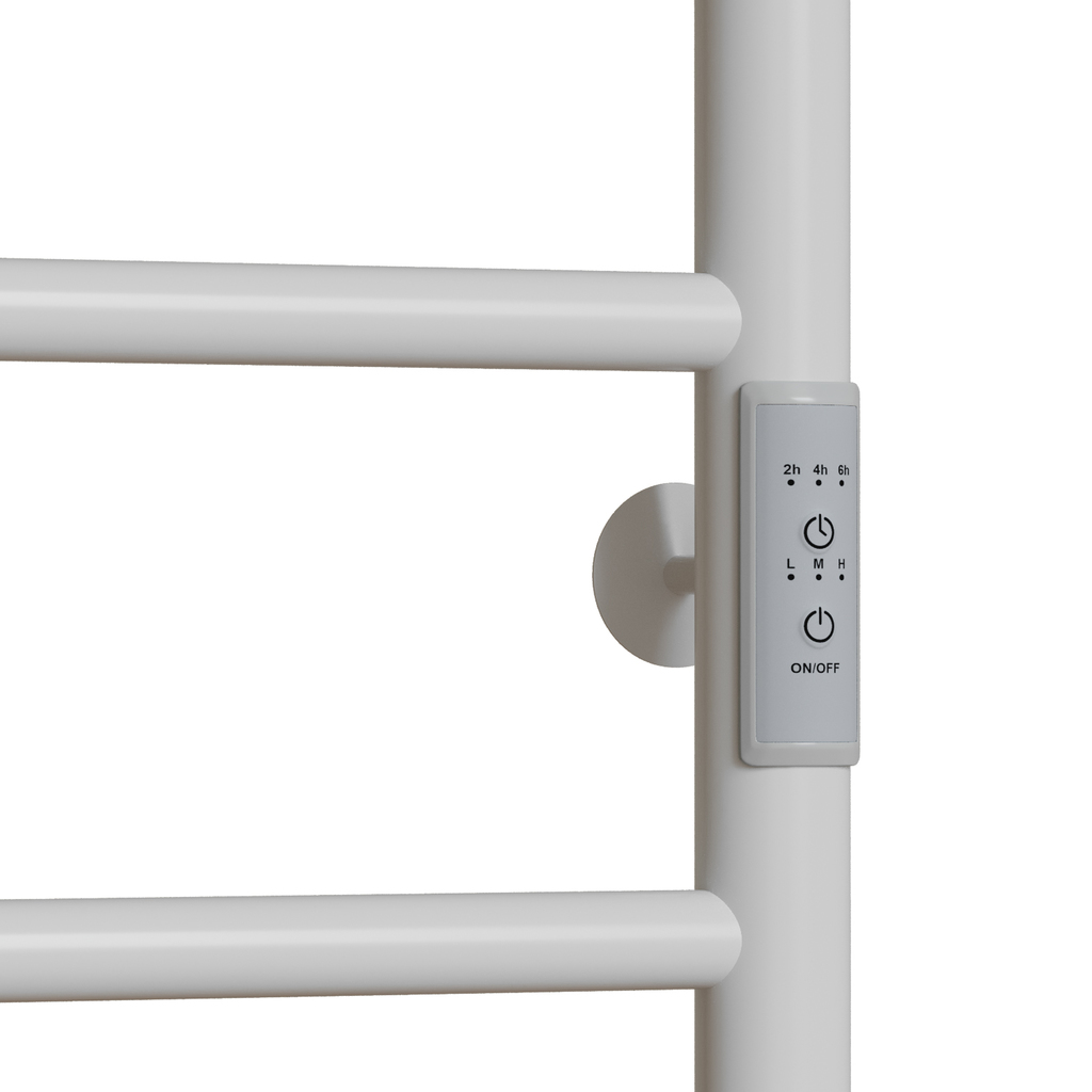 Полотенцесушитель MIXLINE VEGA 80х50, таймер, 289 Вт, 6 перекладин электрический БЕЛЫЙ