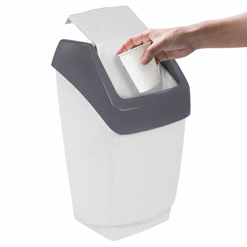 Контейнер для мусора 25 л IDEA ХАПС М 2472, мраморный