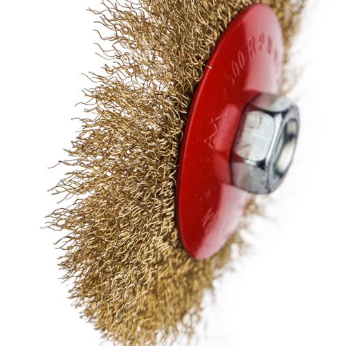 Щетка для УШМ, тарелка, 115мм/М14 Барракуда латунь, 1/80