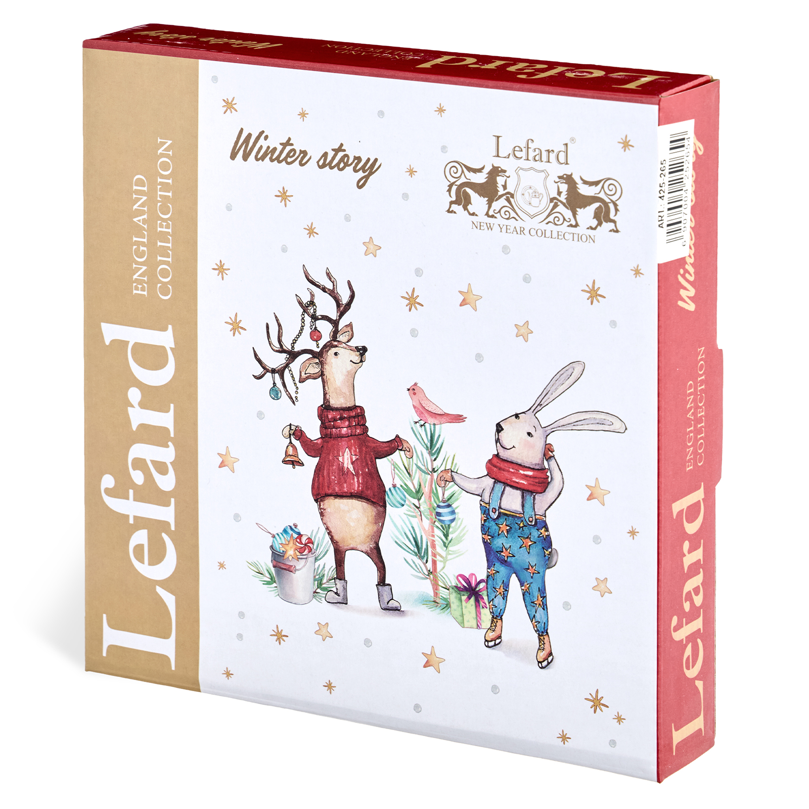 НАБОР ТАРЕЛОК ЗАКУСОЧНЫХ LEFARD "WINTER STORY" 2 ШТ. 20 СМ (КОР=18НАБ.)