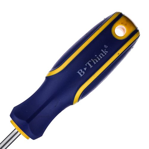 Отвертка крестообразная 6*200 мм ручка комбинированная пластик+резина, магнитный наконечник, 3/12/240