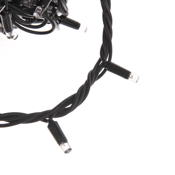 Гирлянда для улицы 20м 240 ламп LED чёрный провод, 8 реж, IP-54, Теплый белый (возможность соединения)