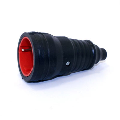 Гнездо штепсельное б/з 16А BYLECTRICA каучук. , без крышки, р16-386, 1/14/56