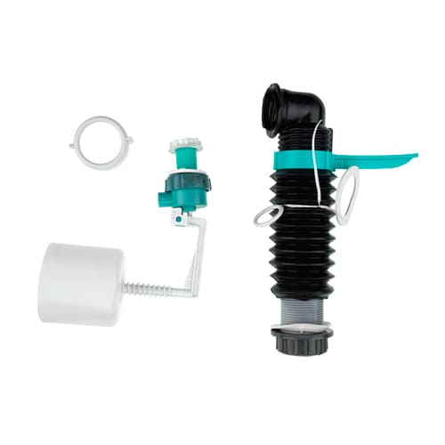 Бачок для унитаза пластм. устан. на унитаз, с арматурой, шток, , без полки, арт:8, 1/4, 350204, 1/1