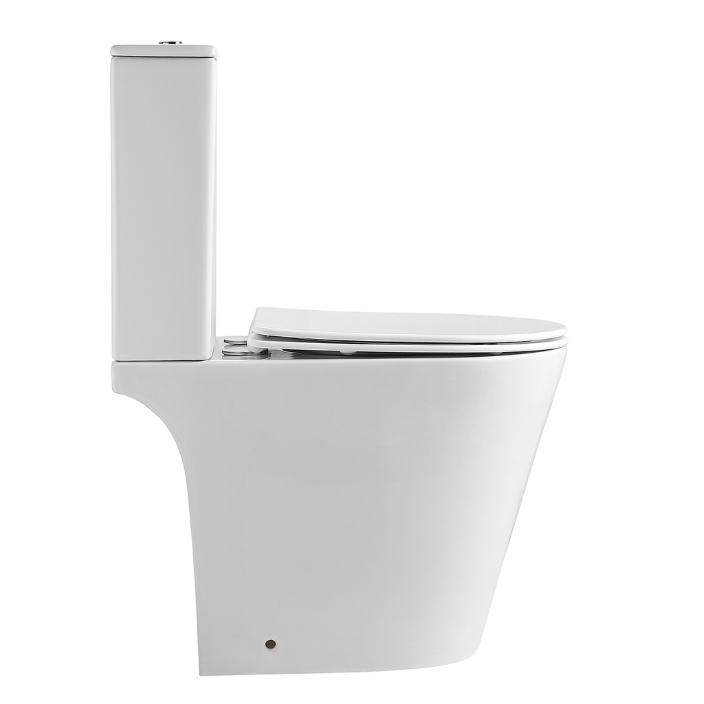 Унитаз-компакт безободковый WAVE NORD Tornado, 3.0, гор, ниж, 2-кн.арм, сид.полипр, м/л, быстр, БЕЛЫЙглянец