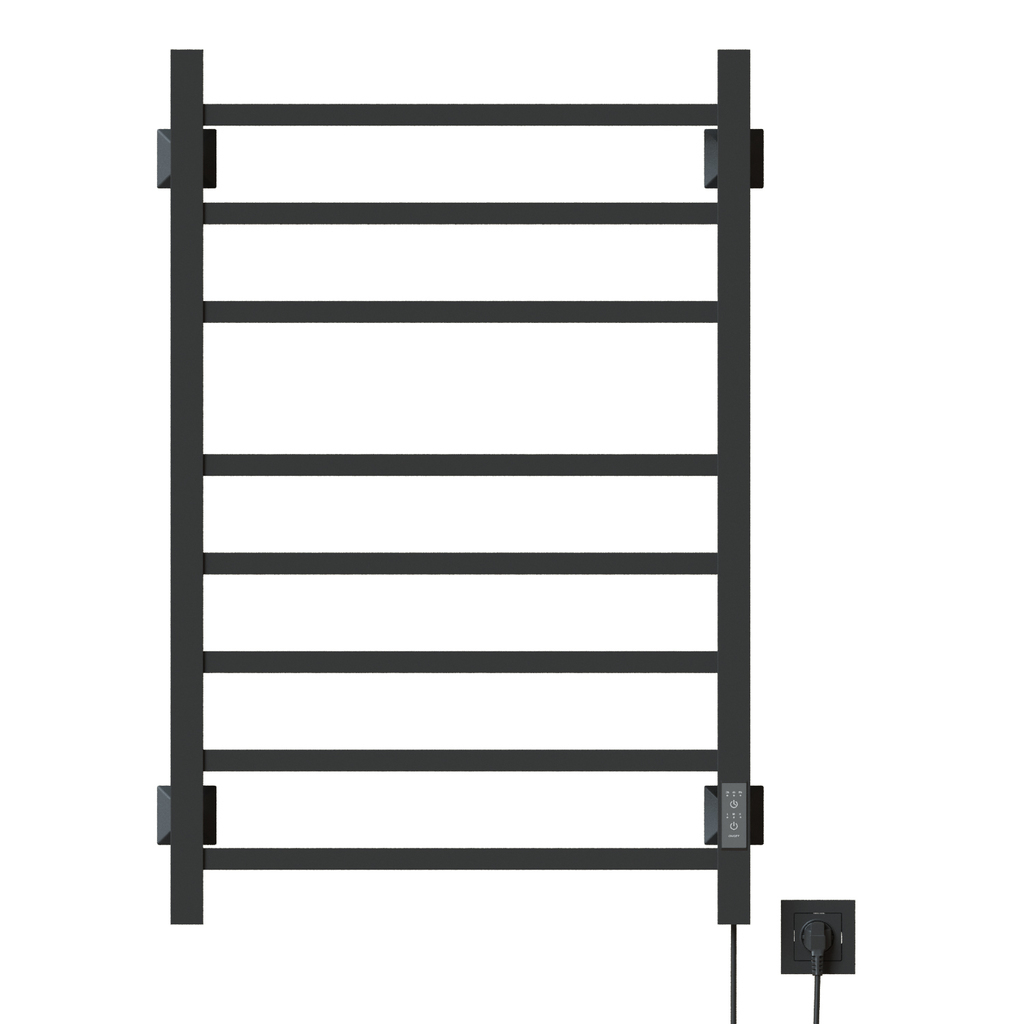 Полотенцесушитель MIXLINE FORTUNE 80х50, таймер, 425 Вт, 8 перекладин электрический ГРАФИТ