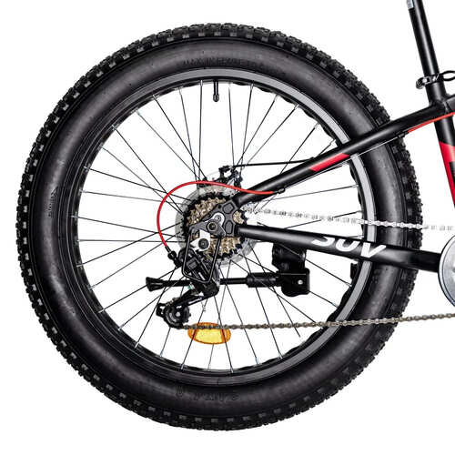 Велосипед NOVATRACK FATBIKE 24" SUV алюм.рама 13, графит., 7-скор, TY200/TS38, диск.торм.STG