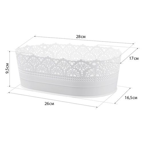 Сухарница IDEA АЖУР М 1191, 28 см, белая