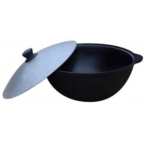 Казан 6,0 л чугунный, с алюминевой крышкой, плоское дно Узбекистан г. Намаган, 1/6