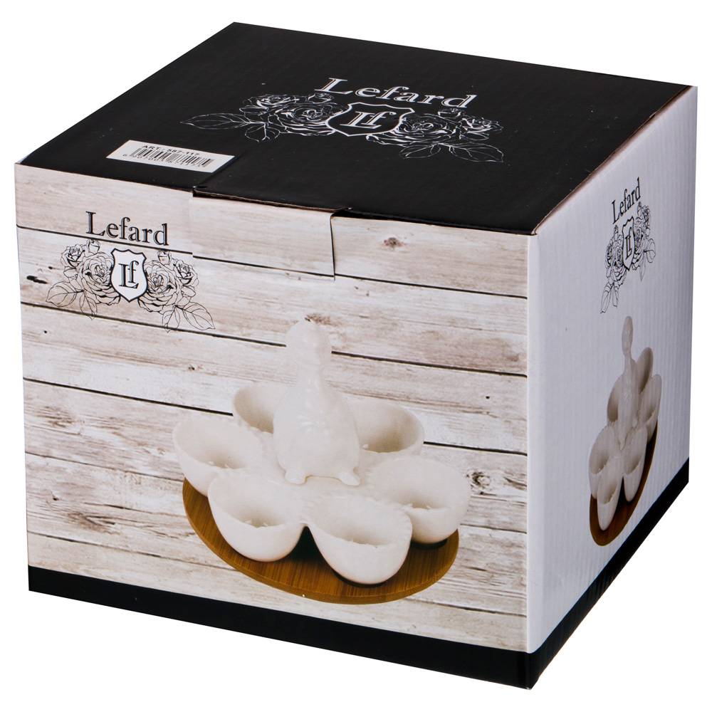 ТАРЕЛКА ДЛЯ ЯИЦ LEFARD "NATIVE" НА ПОДСТАВКЕ 14,5*12,5 СМ (КОР=18ШТ.)