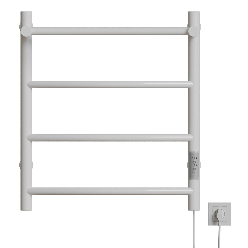 Полотенцесушитель MIXLINE CAPELLA 60х50, таймер, 251Вт, 3 перекладины + ПОЛКА электрический БЕЛЫЙ