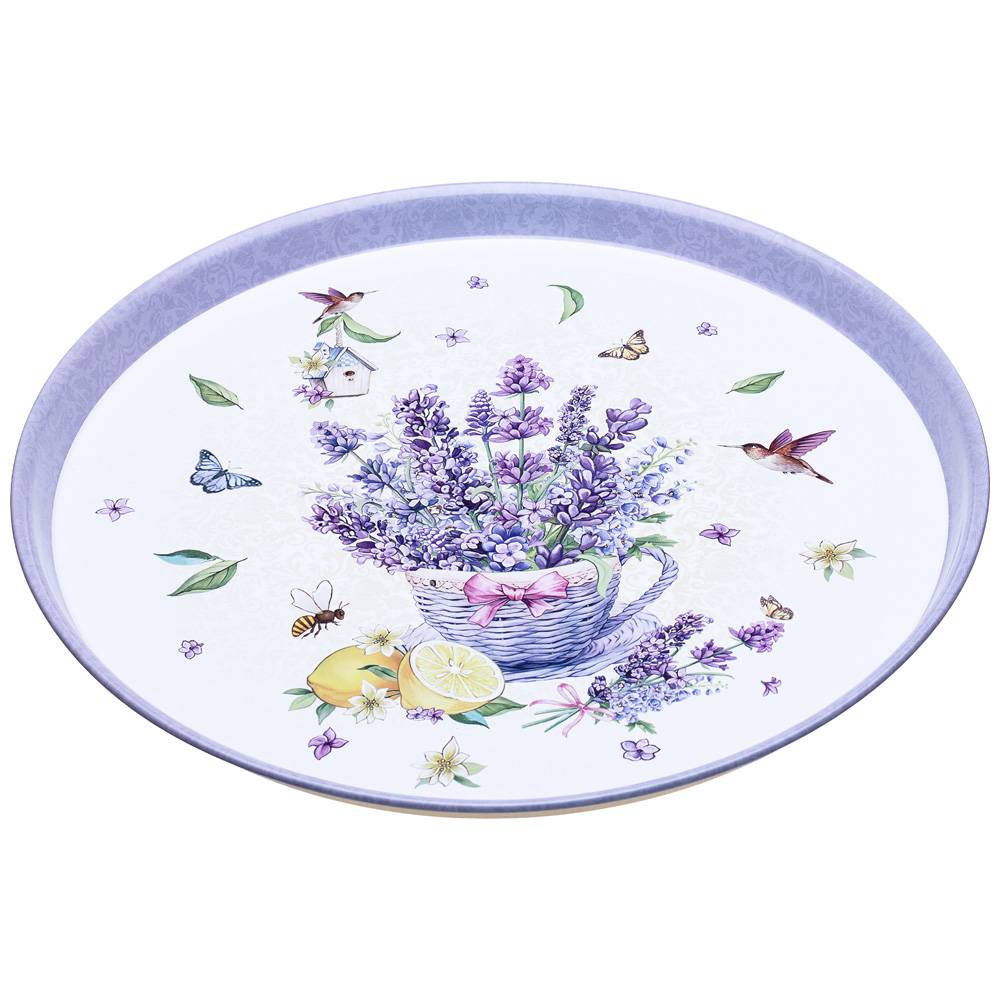 ПОДНОС СЕРВИРОВОЧНЫЙ AGNESS, ПРОВАНС ЛАВАНДА, 33*2, 1 СМ