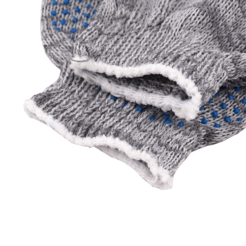 Перчатки х/б серые 10 кл, 4-нит с ПВХ эконом, 10/300