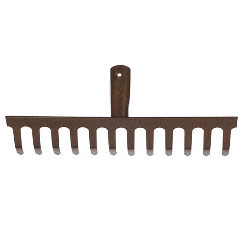 Грабли прямые 12 зубьев углеродистая сталь без черенка толщина металла 2,5 мм SPETSTEXNIK, 10/10