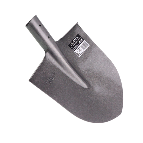 Лопата штыковая рельсовая сталь, универсальная К-1, серый, 12/12