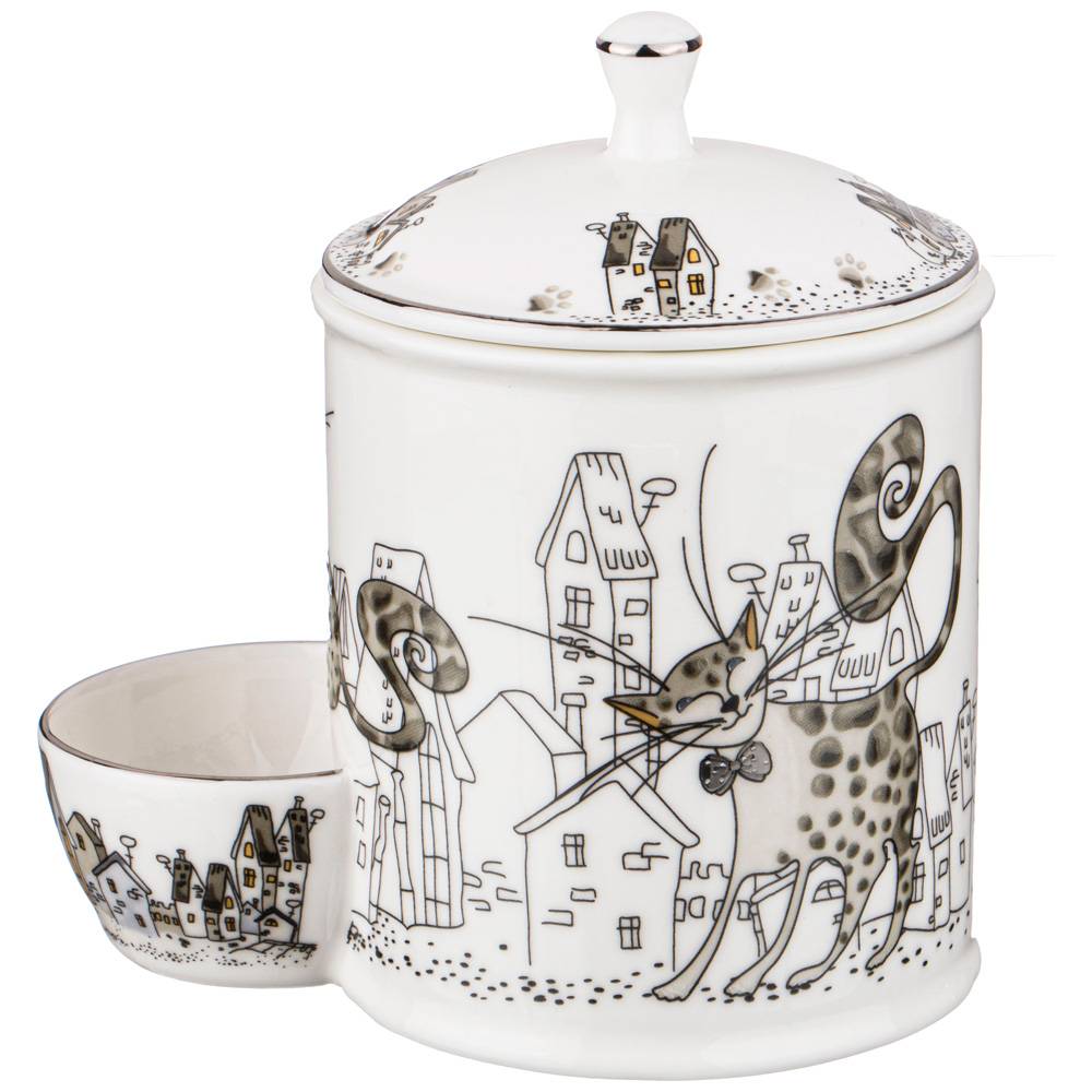 БАНКА ДЛЯ СОЛИ LEFARD, КОТИКИ,  КОР=36ШТ.