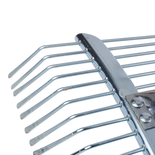 Грабли веерные проволочные 15 зубьев раздвижные оцинк с черенком Богатый урожай 1/25