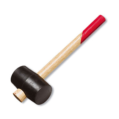 Киянка резиновая 450гр черная, деревянная ручка MATRIX 111505, 1/12/36