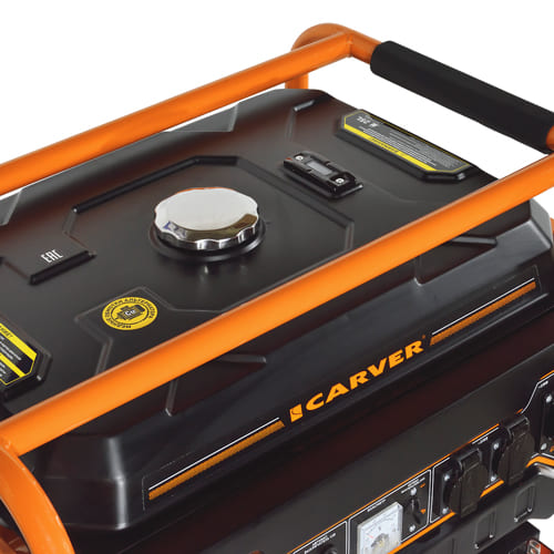 Генератор бензиновый CARVER PPG-10000Е LT-192FВ, 8, 0/8, 3кВт, 220В, бак 25л, медь