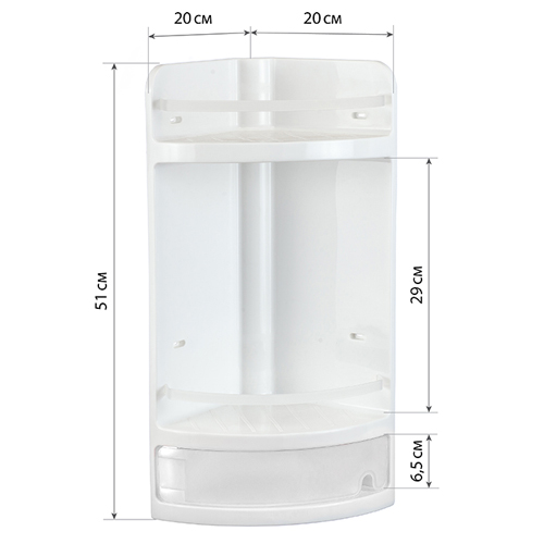 Полка в ванную IDEA М 2759, прозрачная