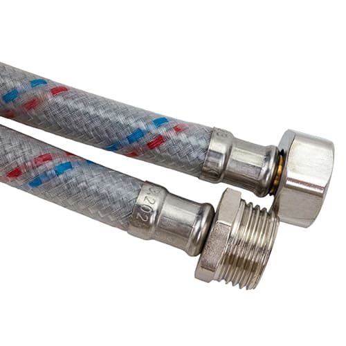 Подводка гибк. д/в 100см ГШ 1/2 ПВХ aqualine покрытие, 10/70